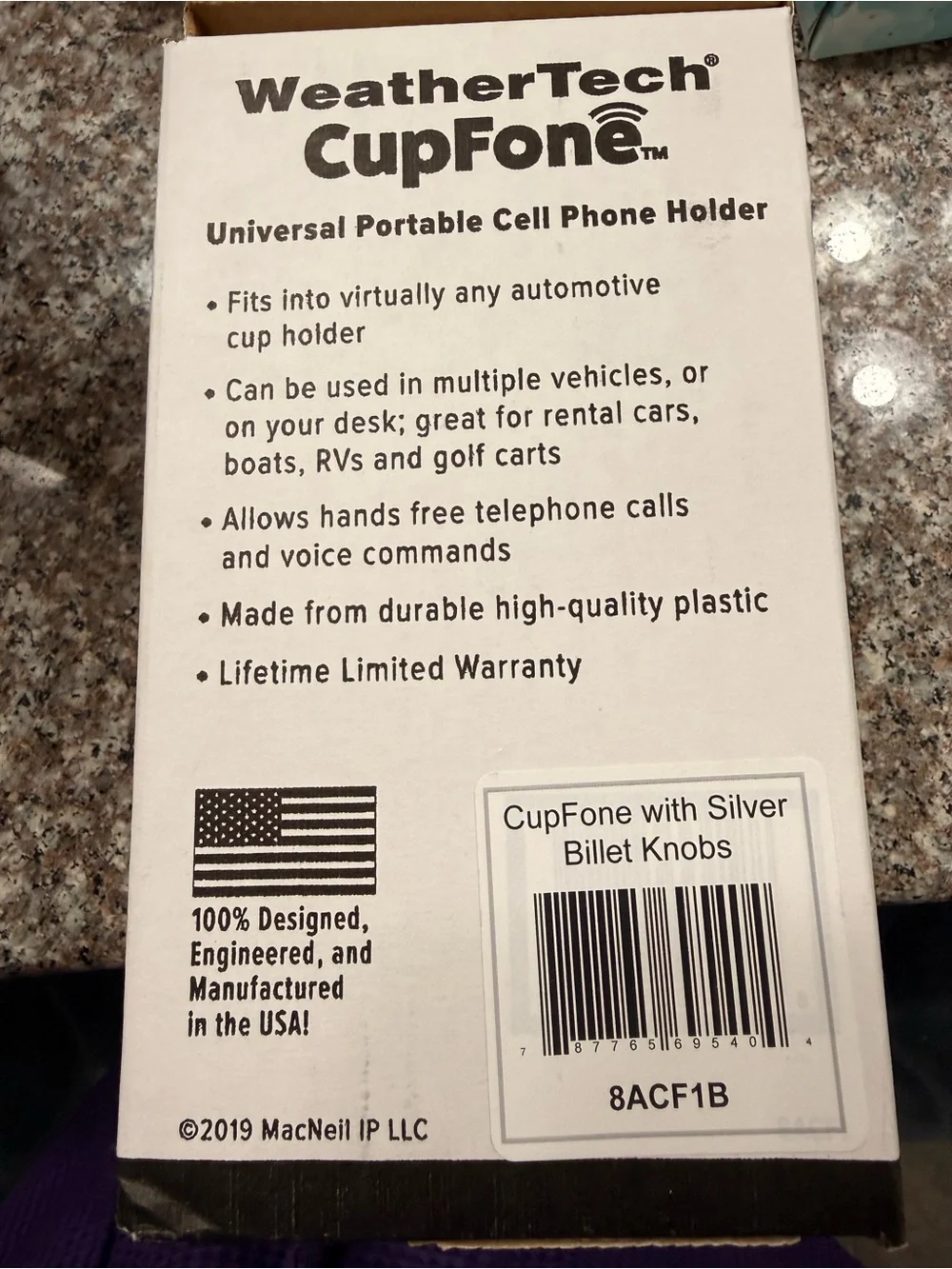 Weather Tech CupFone Car Cup Holder Phone Mount - Black
